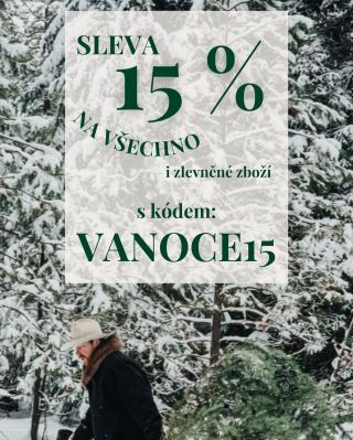 Extra 15% sleva úplně na všechno s kódem VANOCE15. Platí jen do 18.1.2025! Ty nejlepší kousky mizí fakt rychle, tak si...